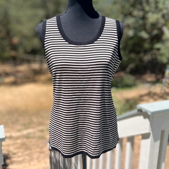 Missook Striped Classic Knit Tank Top - Picture 1 of 2